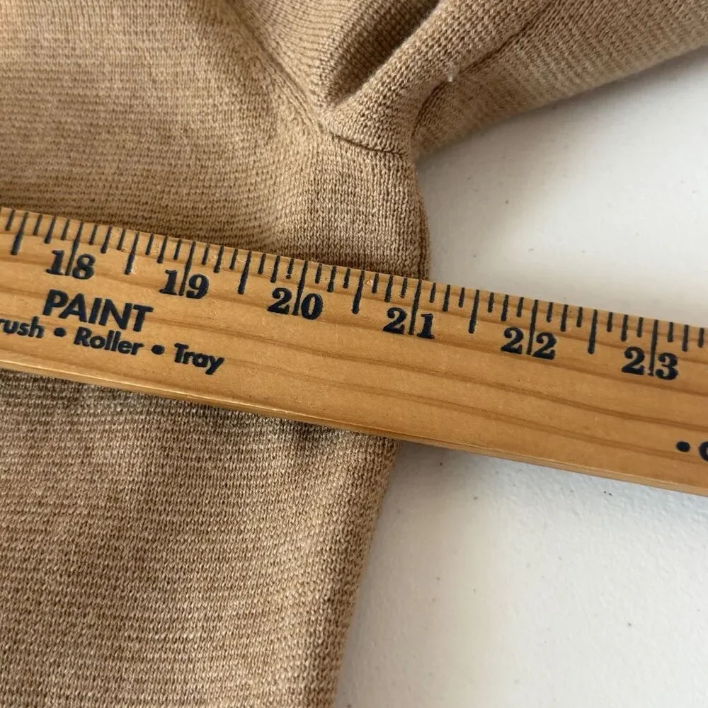 J.Crew Sophie Open Front Sweater Blazer Tan Camel Merino Wool Blend Medium